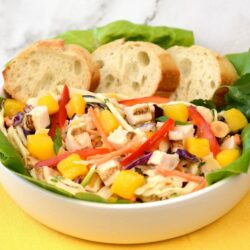 Cilantro Peach Turkey Slaw