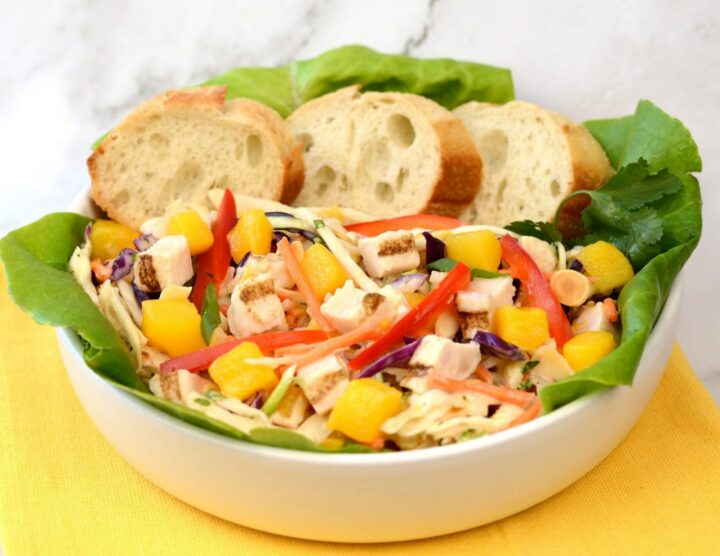 Cilantro Peach Turkey Slaw