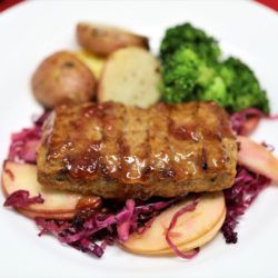Pork Rib with Apples Red Cabbage