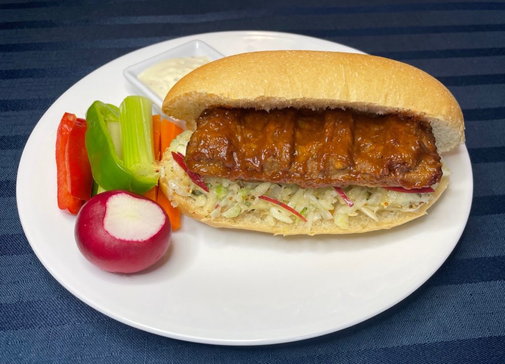 Texas Rib Sandwich with Fennel Apple Slaw